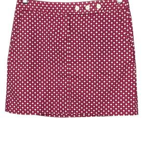 J. Crew Diamond Print Sailor Mini Skirt Pink White Geometric Print sz 2